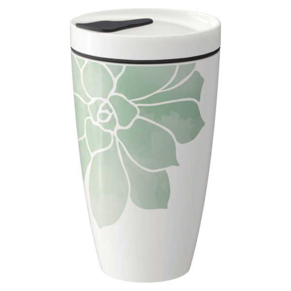 Tazza da viaggio in porcellana verde e bianca Villeroy & Boch , 350 ml Like To Go - like | Villeroy & Boch