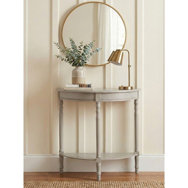Tavolo consolle grigio in pino massiccio 30x80 cm Heritage – Premier Housewares-image-2
