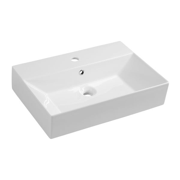 Lavabo bianco in ceramica 60x42 cm Sistema – Sapho