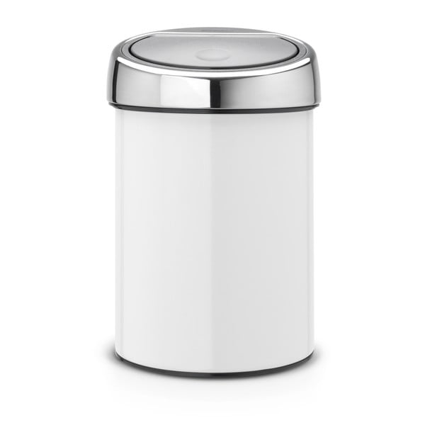 Bidone touch in acciaio bianco 3 l Touch Bin - Brabantia-image-2