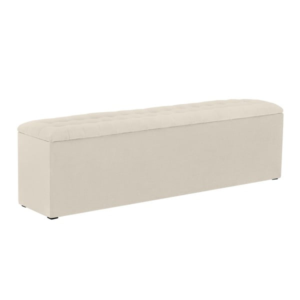 Krémový otoman s úložným prostorem Windsor & Co Sofas Nova, 200 x 47 cm