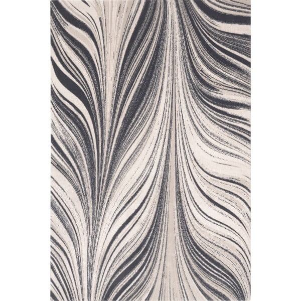 Tappeto in lana grigio crema 160x240 cm Zebre - Agnella