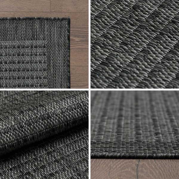 Tappeto rotondo per esterni grigio scuro ø 160 cm Giza - Ayyildiz Carpets-image-4