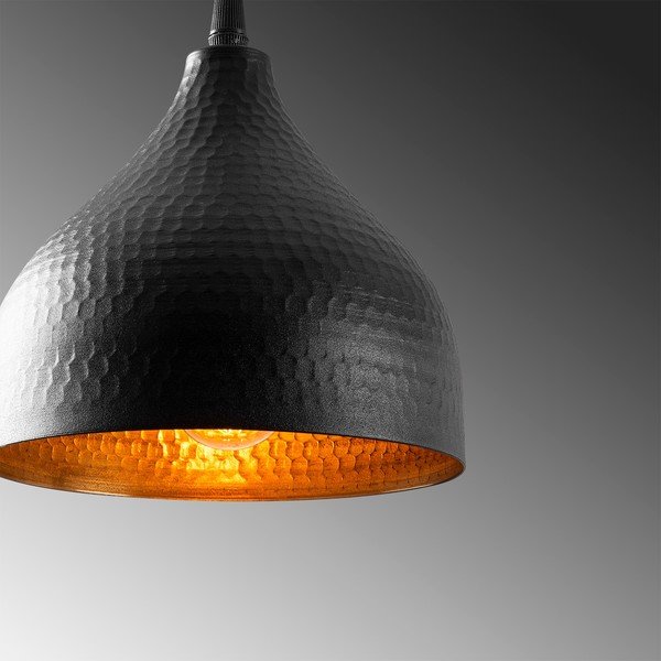 Lampadario nero con paralume in metallo ø 18 cm Tattoo – Opviq lights-image-4