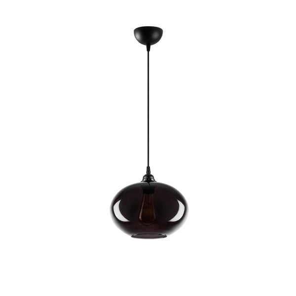 Lampadario nero con paralume in vetro ø 27 cm Smoked – Opviq lights