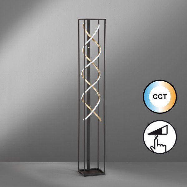 Lampada da terra a LED nera dimmerabile  (altezza 140 cm) Gil - Fischer & Honsel-image-1