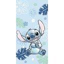Asciugamano per bambini blu in cotone 70x140 cm Lilo and Stitch "Ohana Blue" – Jerry Fabrics