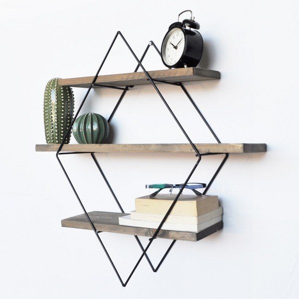 Scaffale a muro in legno Chrysi - Evila Originals-image-2