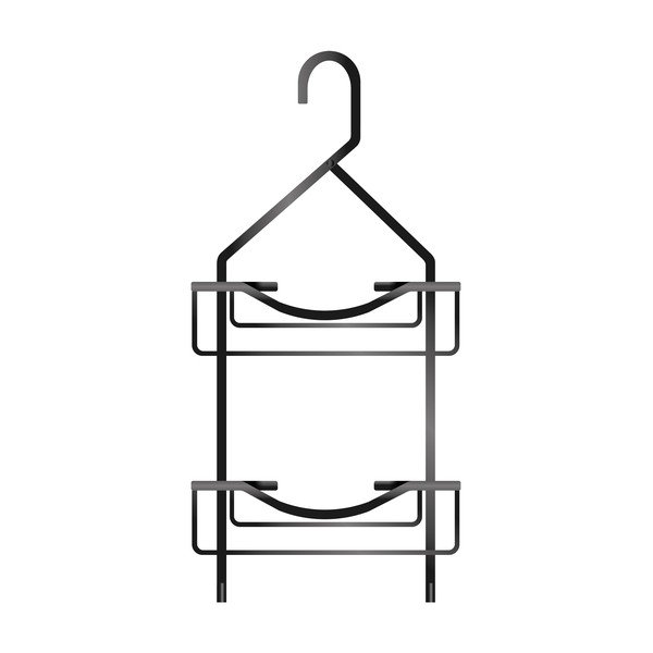 Mensola da bagno da appendere nera opaca in alluminio Filaire Aluminium – douceur d'intérieur