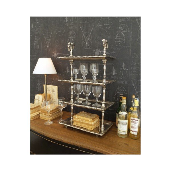 Čtyřpatrový etažér Orchidea Milano Etagere Old Metal