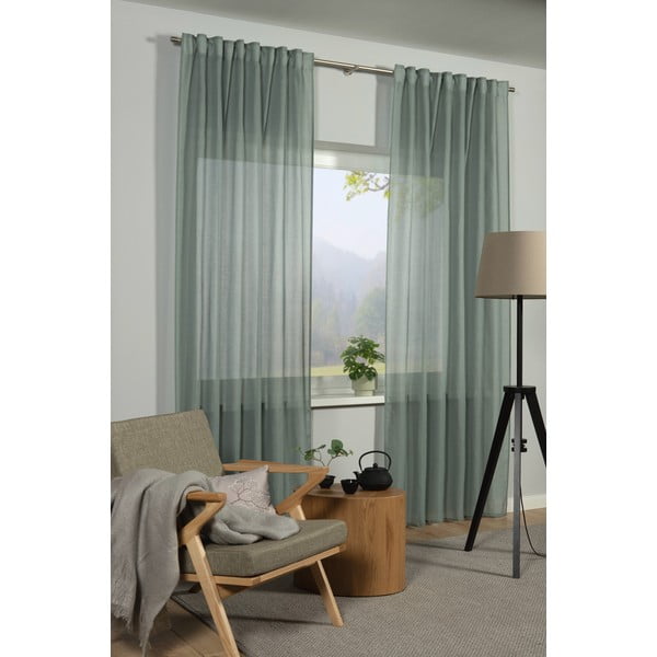 Tenda sottile verde 135x245 cm Zen Silence – Gardinia-image-1