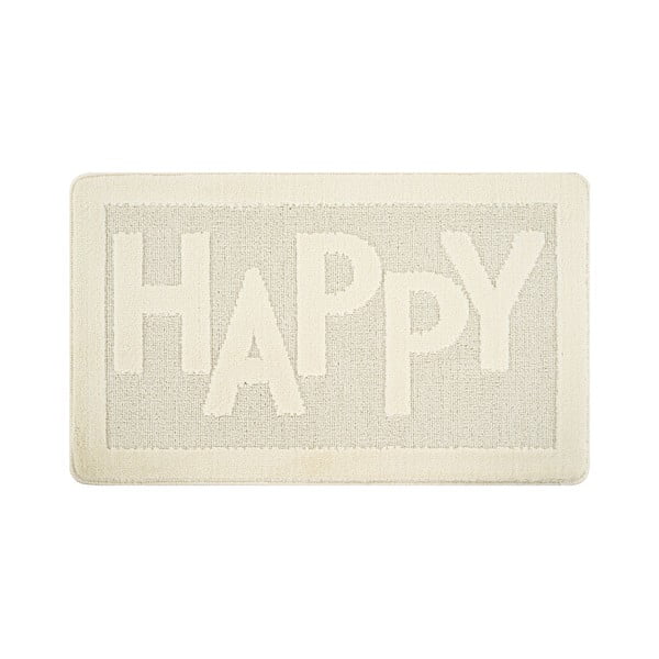 Tappetino per il bagno color crema 60x100 cm Happy – Foutastic