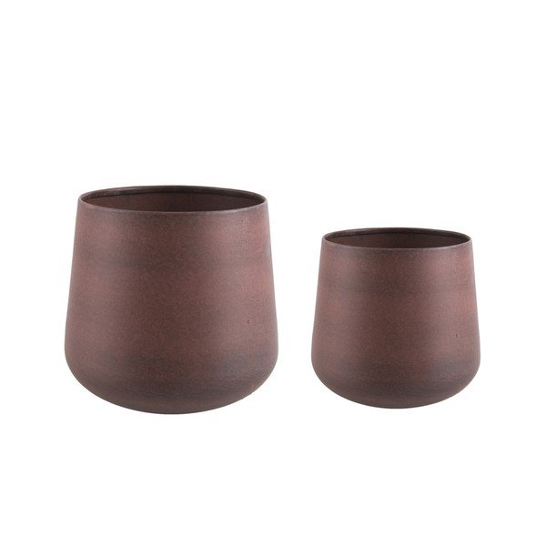 Set di 2 vasi rosso scuro Roughened - PT LIVING