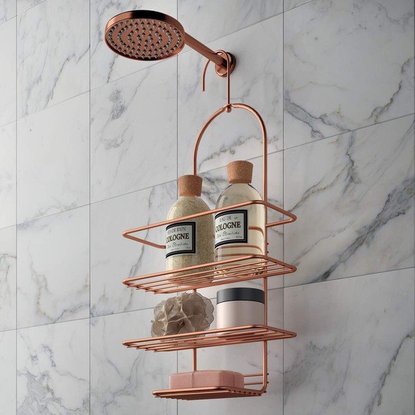 Mensola sospesa per il bagno Rame - Metaltex-image-1