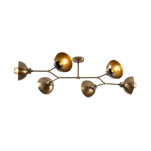 Plafoniera dorata con paralume in metallo 52x102 cm Dram – Opviq lights-image-2