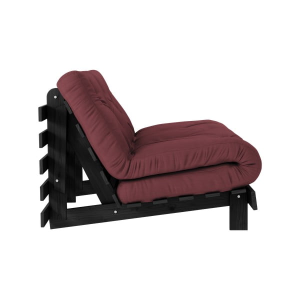 Divano letto bordeaux 140 cm Roots Black Night - Karup Design-image-4