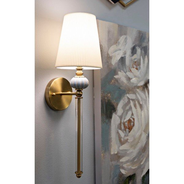 Lampada da parete bianca/dorata Warsaw – Mauro Ferretti-image-1