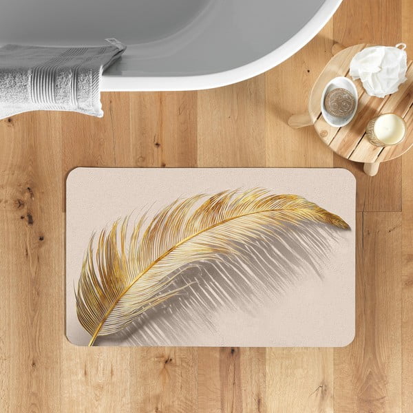 Tappetino per il bagno marrone chiaro 50x80 cm Angelica – douceur d'intérieur-image-1