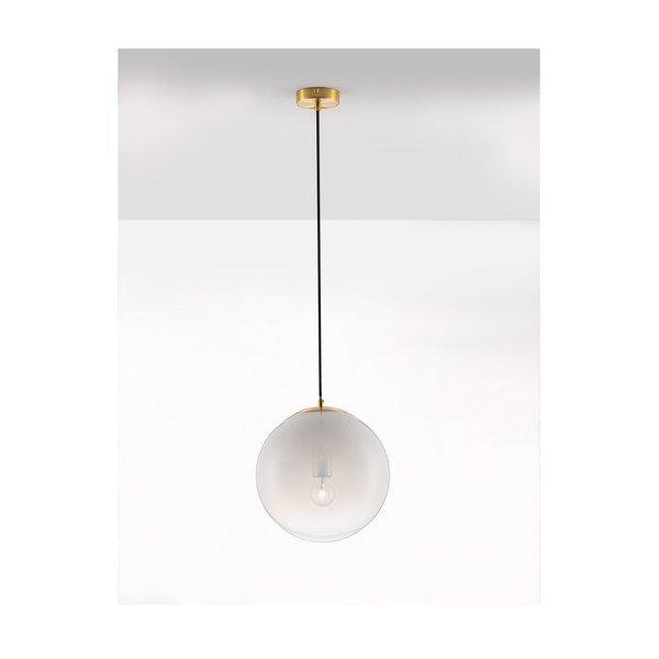Lampadario bianco/dorato in vetro ø 30 cm Vita – Nova Luce-image-2