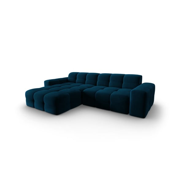 Divano angolare in velluto blu scuro (angolo sinistro) Kendal - Micadoni Home-image-3