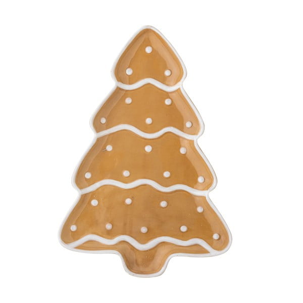 Piatto da portata marrone chiaro in ceramica a tema natalizio Ginnie – Bloomingville