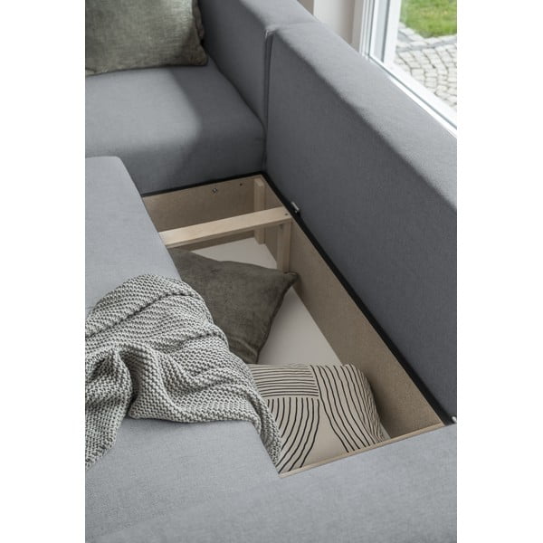 Divano letto angolare grigio (variabile) Homely Tommy - Miuform-image-2