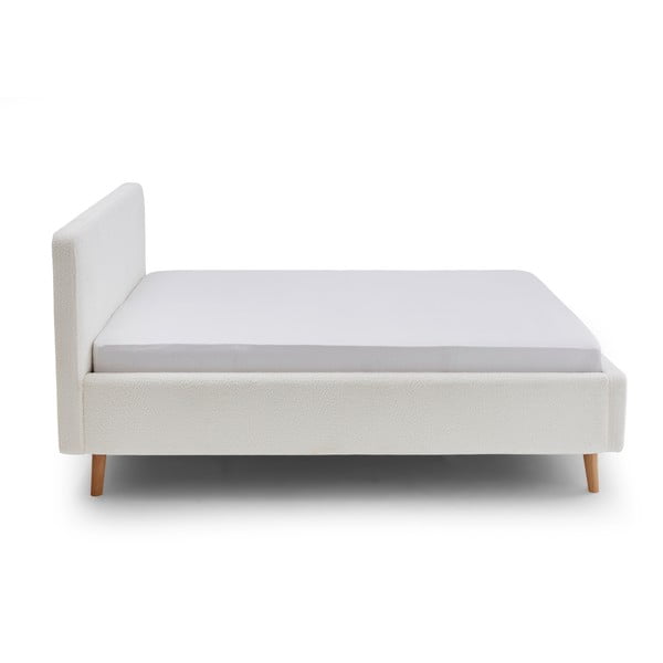 Letto matrimoniale imbottito bianco rete non inclusa 160x200 cm Mattis – Meise Möbel-image-4