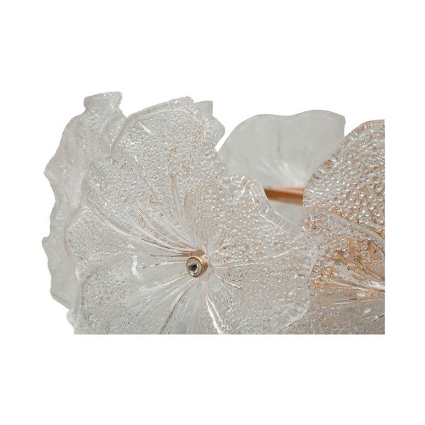 Lampadario dorato in metallo con paralume in vetro ø 47 cm Ibiscus – Mauro Ferretti-image-3