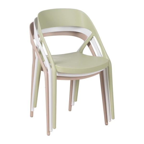 Set di 2 sedie da pranzo verde chiaro in plastica - Ixia-image-3