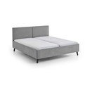 Letto matrimoniale imbottito grigio con rete inclusa 160x200 cm Piano – Meise Möbel