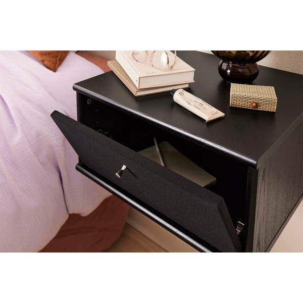 Comodino nero sospeso Mistral - Hammel Furniture-image-4