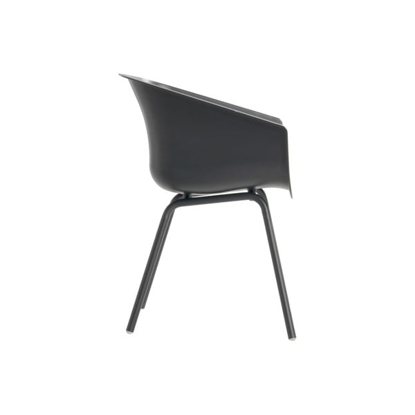 Set di 2 sedie da giardino in plastica grigio scuro Amalia Alu Rondo - Hartman-image-3