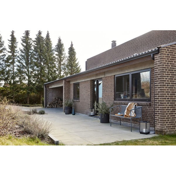 Panchina da giardino nera in metallo Villa - Hübsch-image-1