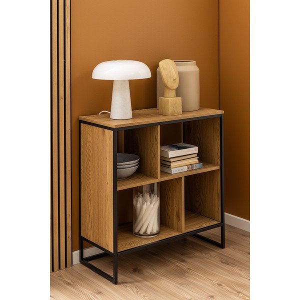 Libreria in rovere decorato in colore naturale 77x79,5 cm Swindon - Actona-image-4