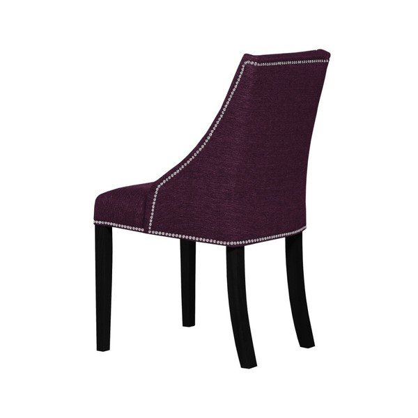 Sedia viola con gambe in faggio nero Patchouli - Ted Lapidus Maison-image-2