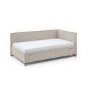 Letto da bambini con sponde beige imbottito con contenitore con rete inclusa 120x200 cm Fun – Meise Möbel