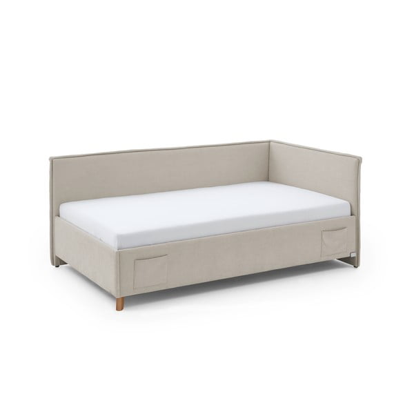 Letto da bambini beige con sponde e spazio contenitivo 140x200 cm Fun – Meise Möbel