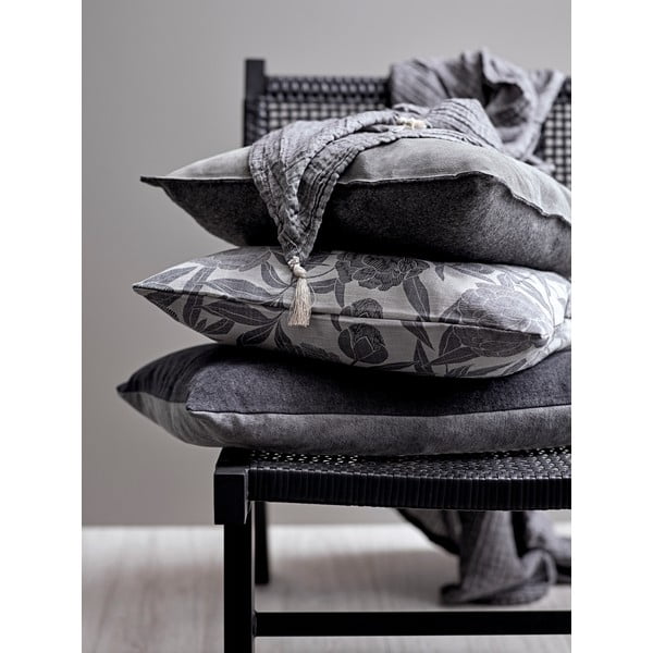 Sada 2 šedých polštářů z vlny a kůže Södahl Vincent, 45 x 45 cm-image-1