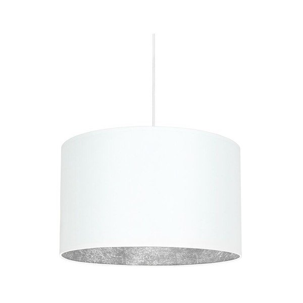 Lampada a sospensione in bianco-argento Mika, ⌀ 40 cm - Sotto Luce-image-1