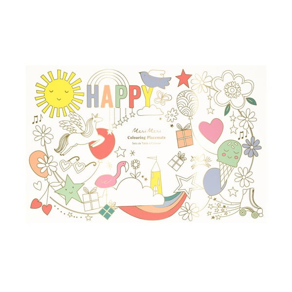 Tovagliette di carta in set da 8 pezzi 28x42,5 cm Happy Icons - Meri Meri