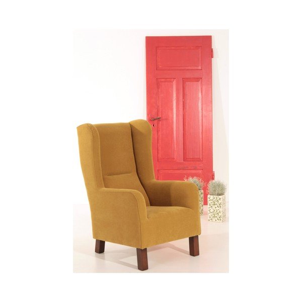 Poltrona gialla Bruno Velor - Max Winzer-image-3