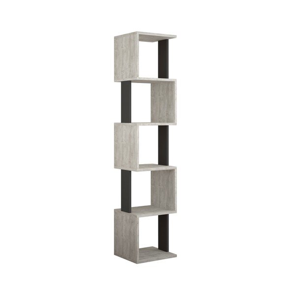 Libreria Bianco Antracite Bianco Antracite Piri - Decortie