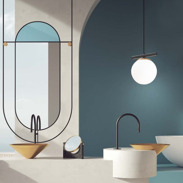 Lampadario bianco/nero con paralume in vetro ø 15 cm Üzüm – Opviq lights-image-4