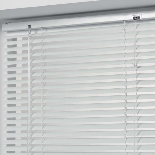 Tenda metallica bianca 90x180 cm Venitien - douceur d'intérieur-image-1