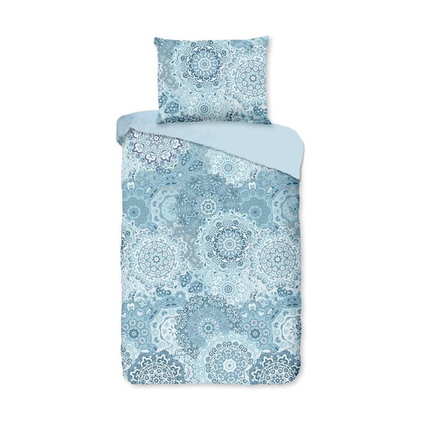 Biancheria da letto blu in cotone per letto singolo, 140 x 200 cm Mandala - Bonami Selection