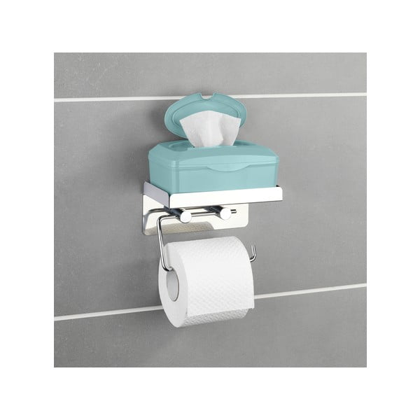 Porta carta igienica autoportante con vano portaoggetti - Wenko-image-1