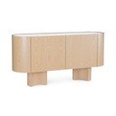 Credenza colore naturale chiaro con effetto rovere 160x80,5x45,5 cm Otilia – Bizzotto