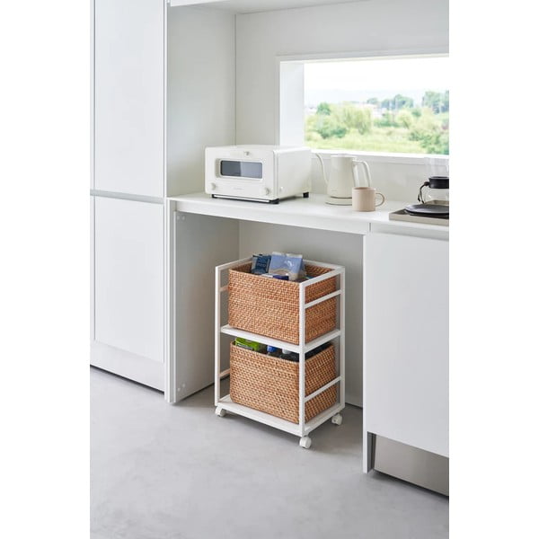 Scaffale in metallo bianco con rotelle 42x60 cm Tower - YAMAZAKI-image-4