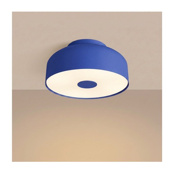Plafoniera blu in acciaio ø 30 cm Omiq – Sollux-image-2