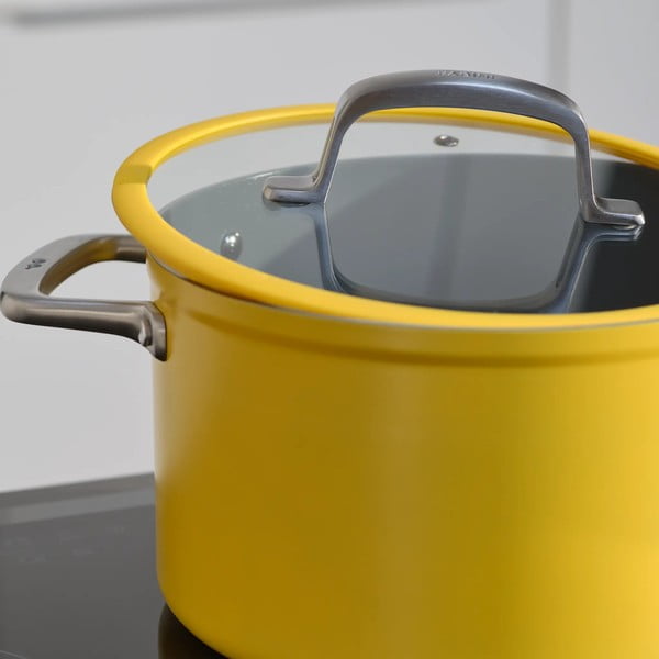 Pentola con coperchio incluso/con superficie in ceramica adatta all'induzione 5,5 l Meda 3.0 – FABINI-image-1